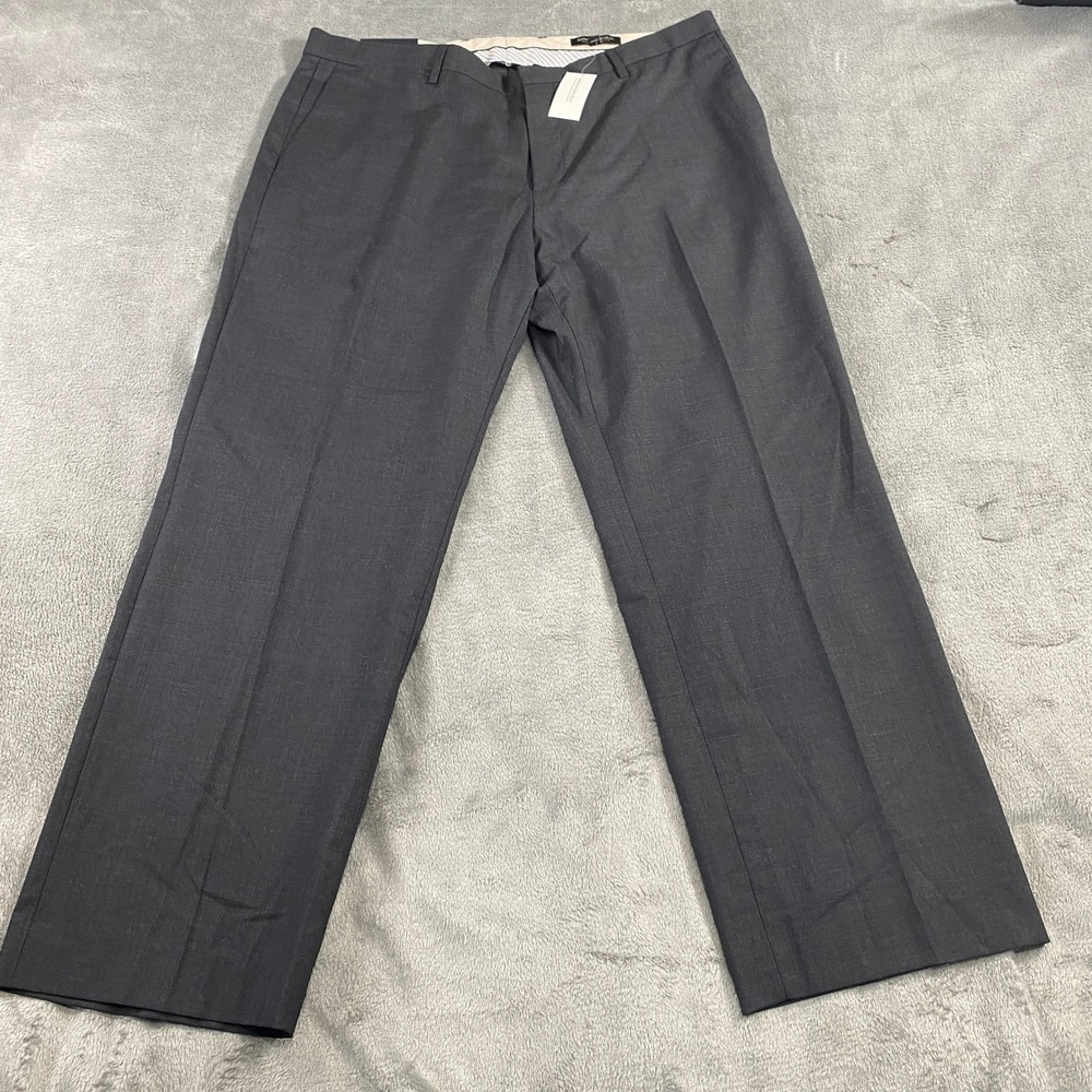 Banana Republic Dress Pant Men 38x30 Charcoal Tailored Slim Fit 100% Wool Preppy